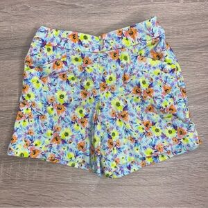 Zara Girls Multicolor Floral Print Shorts Size 5